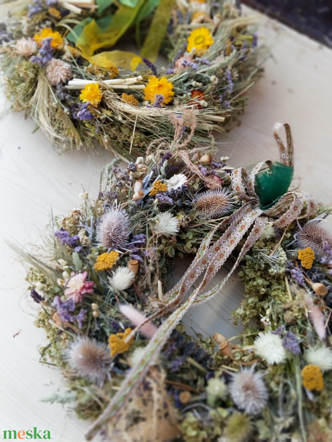 Romantikus ,egyedi természetes ajtodisz - otthon & életmód - dekoráció - ajtó- és ablak dekoráció - ajtódísz & kopogtató - Meska.hu