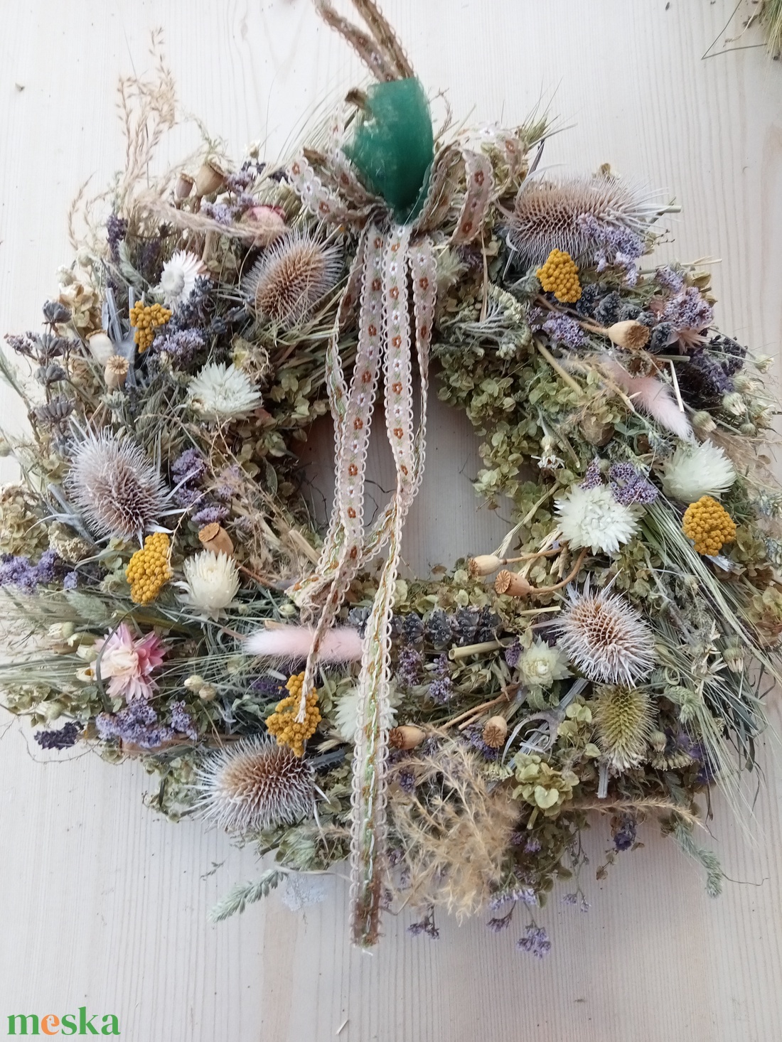 Romantikus ,egyedi természetes ajtodisz - otthon & életmód - dekoráció - ajtó- és ablak dekoráció - ajtódísz & kopogtató - Meska.hu