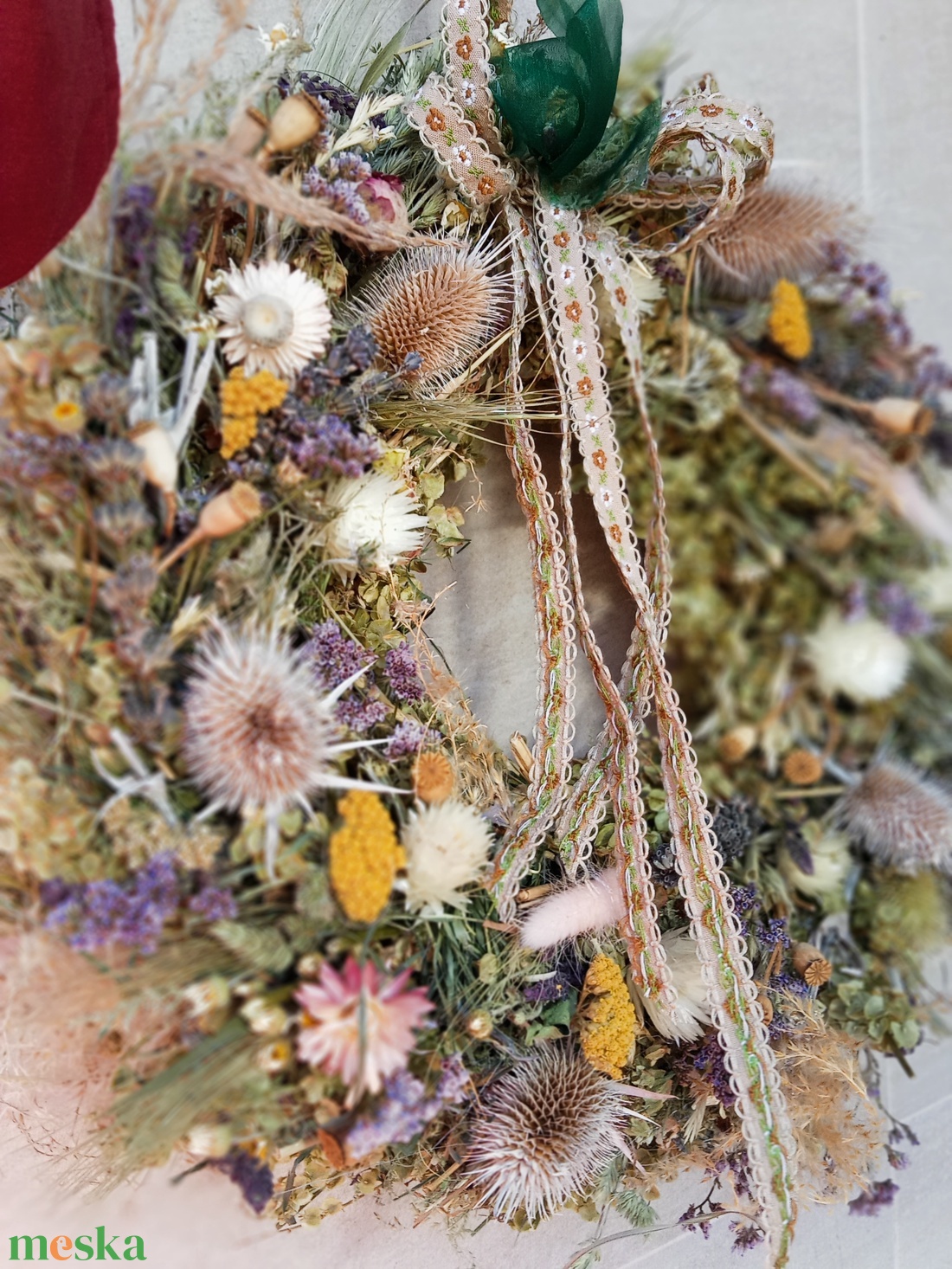 Romantikus ,egyedi természetes ajtodisz - otthon & életmód - dekoráció - ajtó- és ablak dekoráció - ajtódísz & kopogtató - Meska.hu