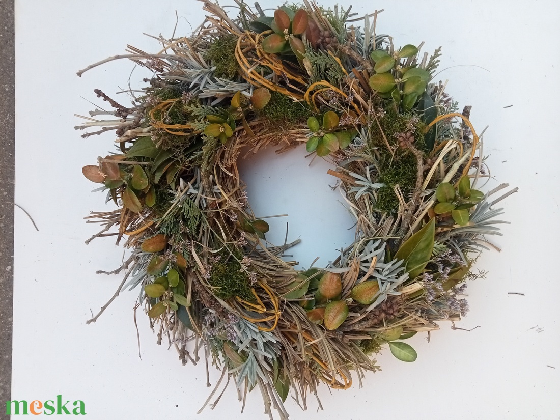 Country természetes tavaszi, húsvéti ajtódísz  - otthon & életmód - dekoráció - ajtó- és ablak dekoráció - ajtódísz & kopogtató - Meska.hu