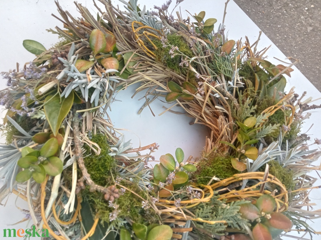 Country természetes tavaszi, húsvéti ajtódísz  - otthon & életmód - dekoráció - ajtó- és ablak dekoráció - ajtódísz & kopogtató - Meska.hu