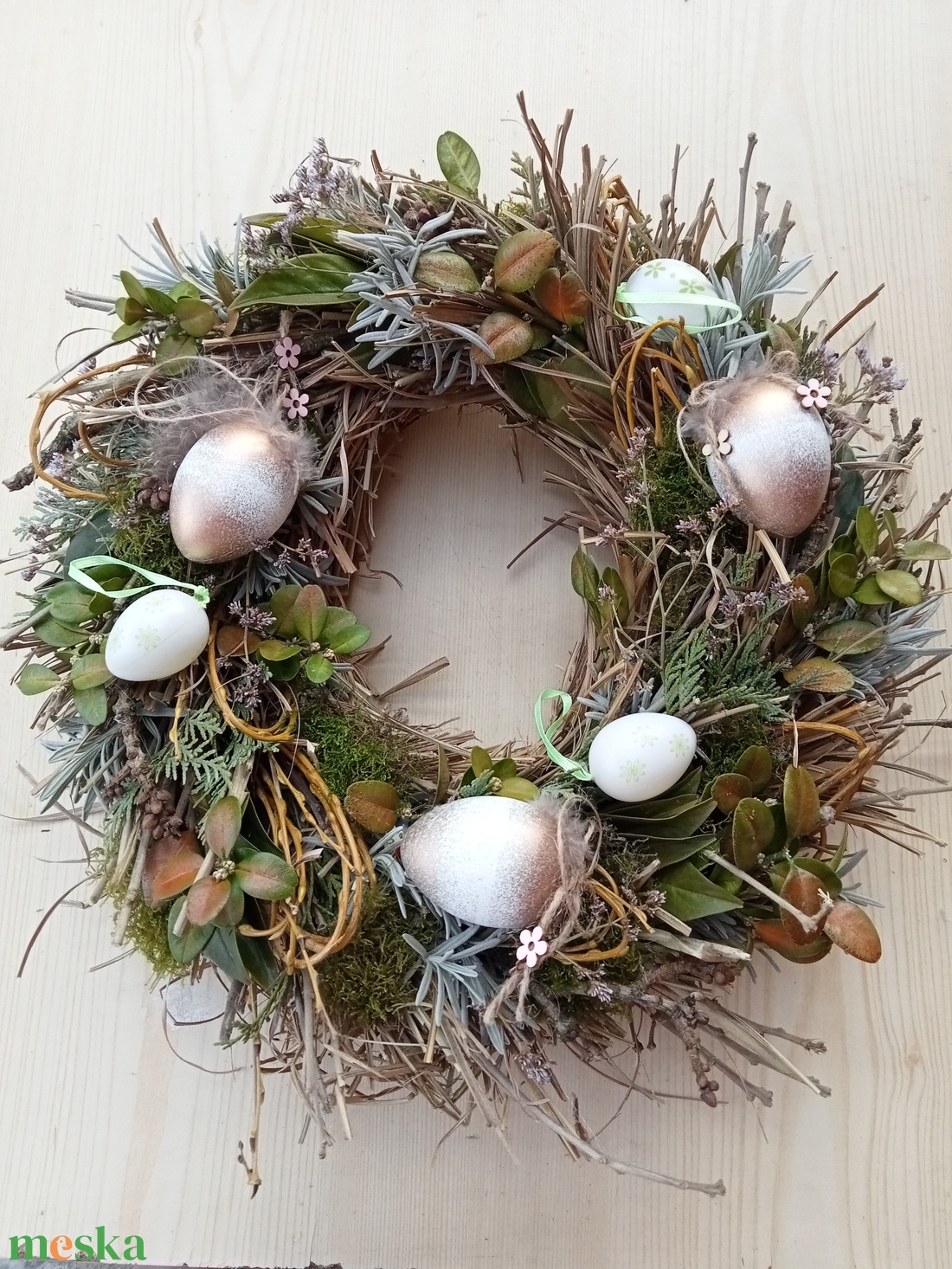 Természetes húsvéti, ajtódísz  - otthon & életmód - dekoráció - ajtó- és ablak dekoráció - ajtódísz & kopogtató - Meska.hu