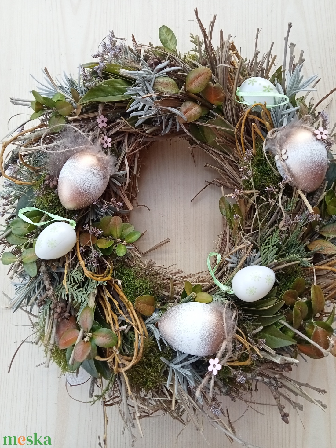Természetes húsvéti, ajtódísz  - otthon & életmód - dekoráció - ajtó- és ablak dekoráció - ajtódísz & kopogtató - Meska.hu
