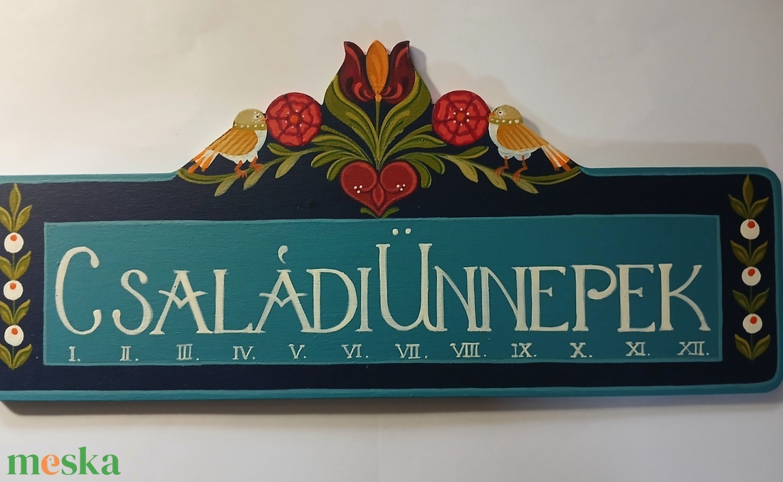 Családi Ünnepek tábla - otthon & életmód - dekoráció - ajtó- és ablak dekoráció - ajtódísz & kopogtató - Meska.hu
