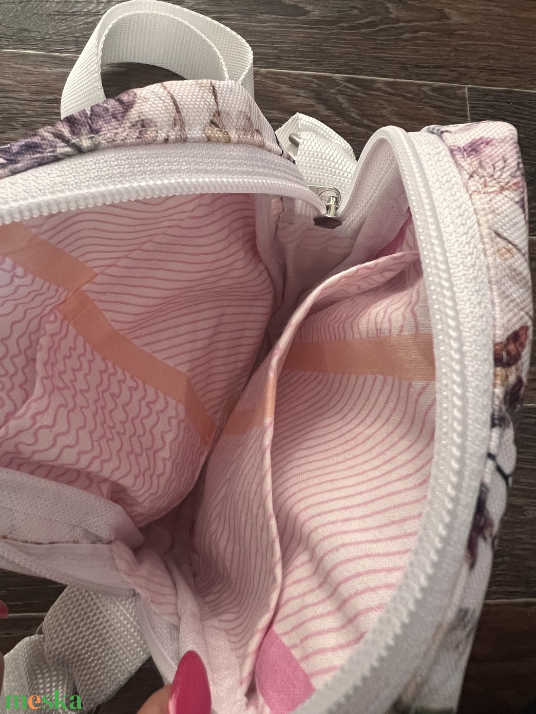 Virágmintás kistáska - táska & tok - kézitáska & válltáska - vállon átvethető táska - Meska.hu