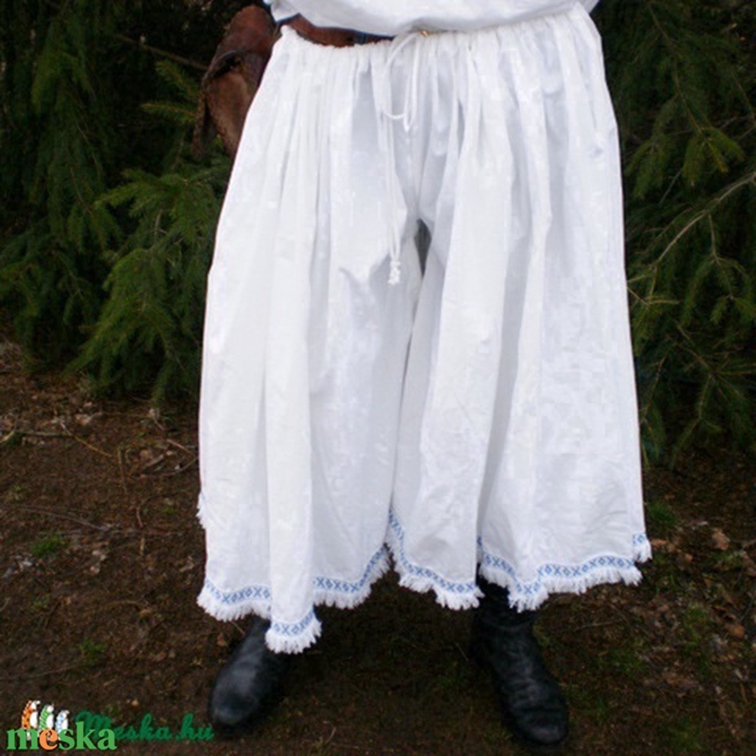 tényleg bő bőgatya, csikós nadrág :) fehér színű/ népviselet -  - Meska.hu