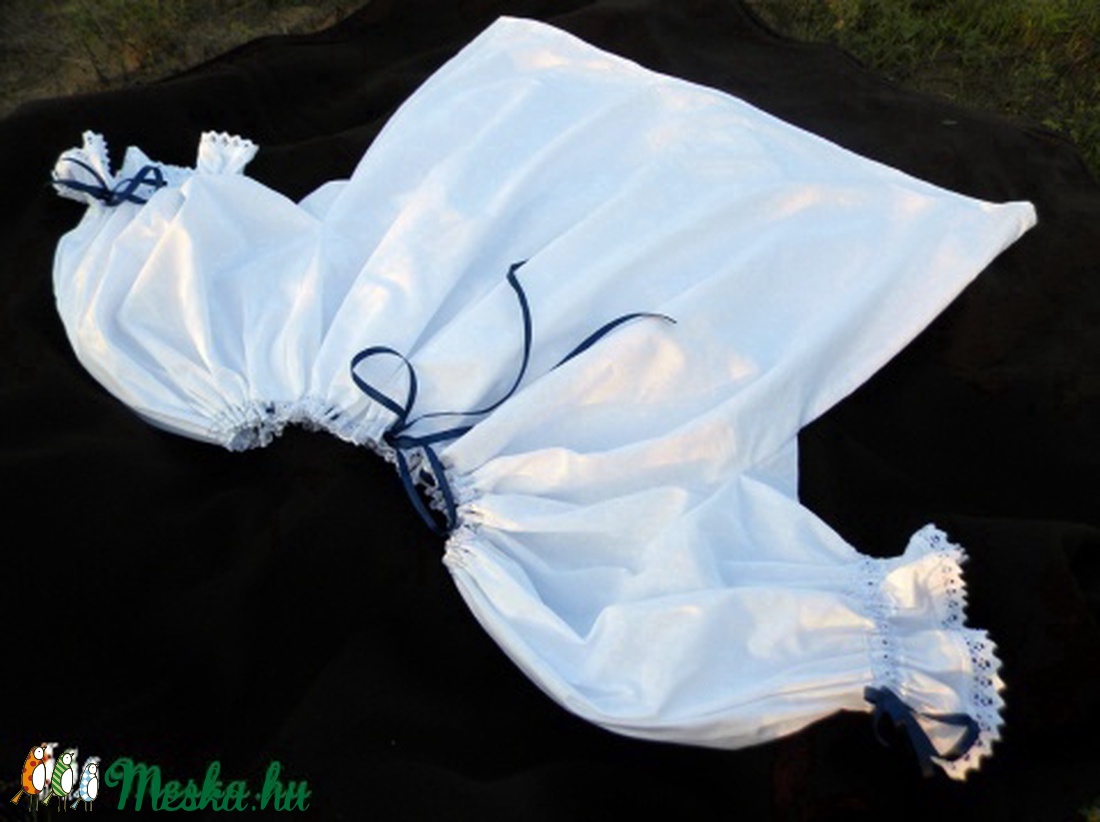 Népi buggyos ujjú női néptánc blúz, szalagos blúz -  - Meska.hu