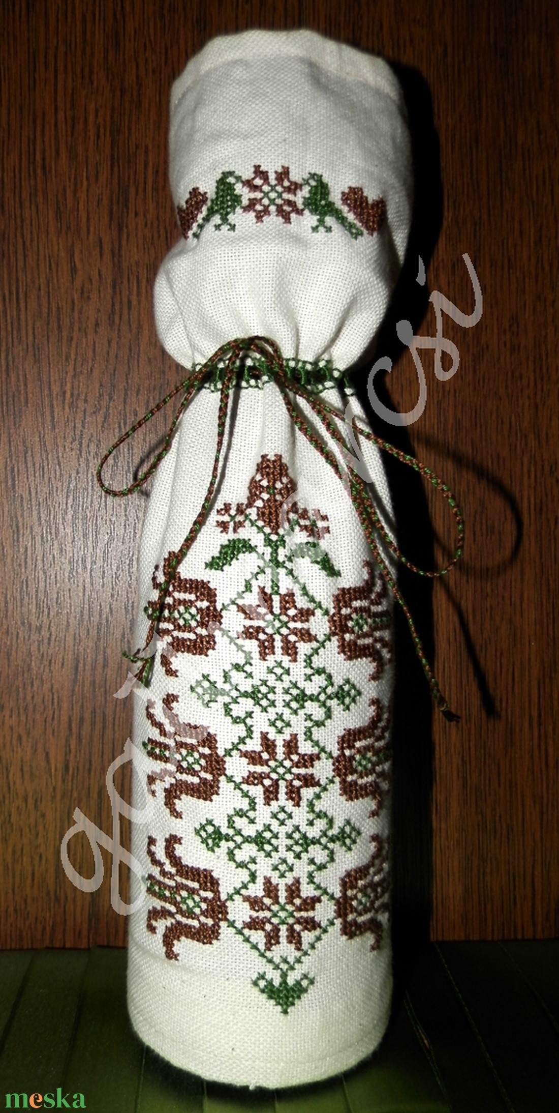 Keresztszemes borzsák, szörpös, pálinkás üvegdísz - Szép ajándék! - otthon & életmód - konyhafelszerelés, tálalás - tálalás - bortartó - Meska.hu