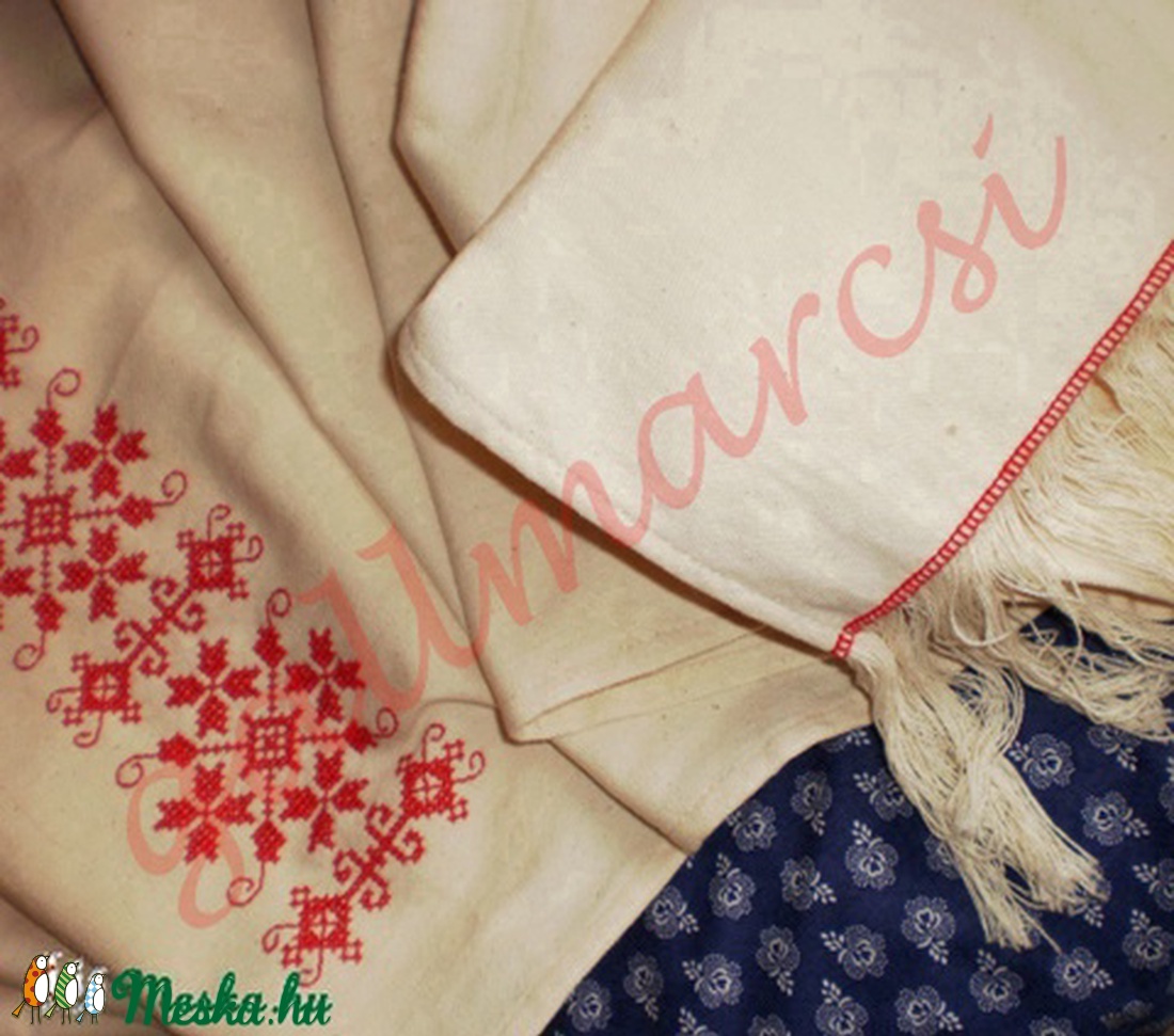 Keresztszemes hordozókendő, kézműves kendő, sling, baby carrier -  - Meska.hu