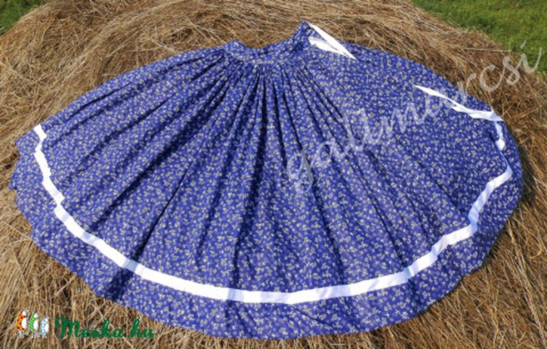 Kékfestő/ néptánc pörgős szoknya/ viselet (bármilyen méretben) -  - Meska.hu