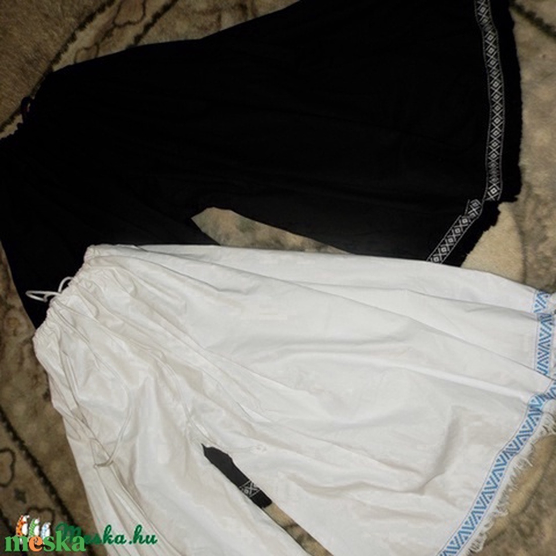 tényleg bő bőgatya, csikós nadrág :) fehér színű/ népviselet -  - Meska.hu