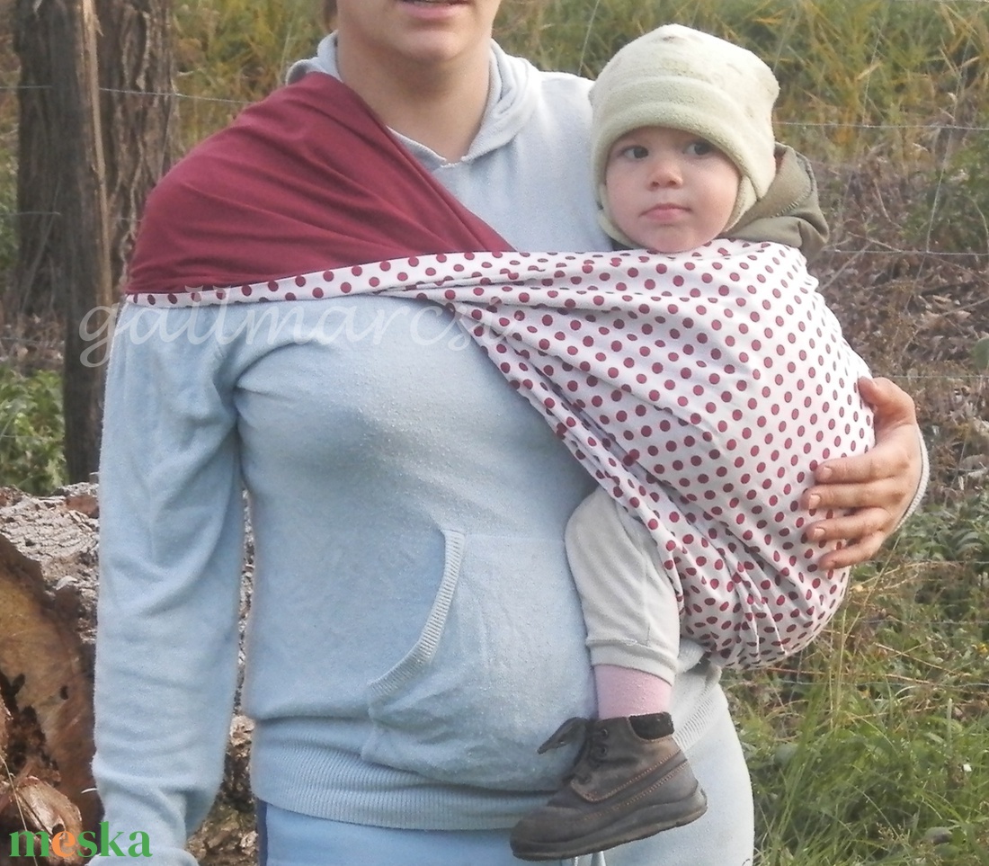 Kétszínű babahordozó erszény, hordozó, babaerszény, babazsák - BABAKÖZELBEN! - játék & sport - 3 éves kor alattiaknak - kenguru & hordozó - Meska.hu