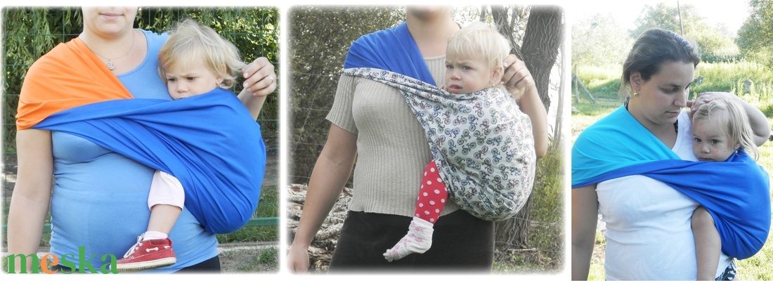 Kétszínű babahordozó erszény, hordozó, babaerszény, babazsák - BABAKÖZELBEN! - játék & sport - 3 éves kor alattiaknak - kenguru & hordozó - Meska.hu