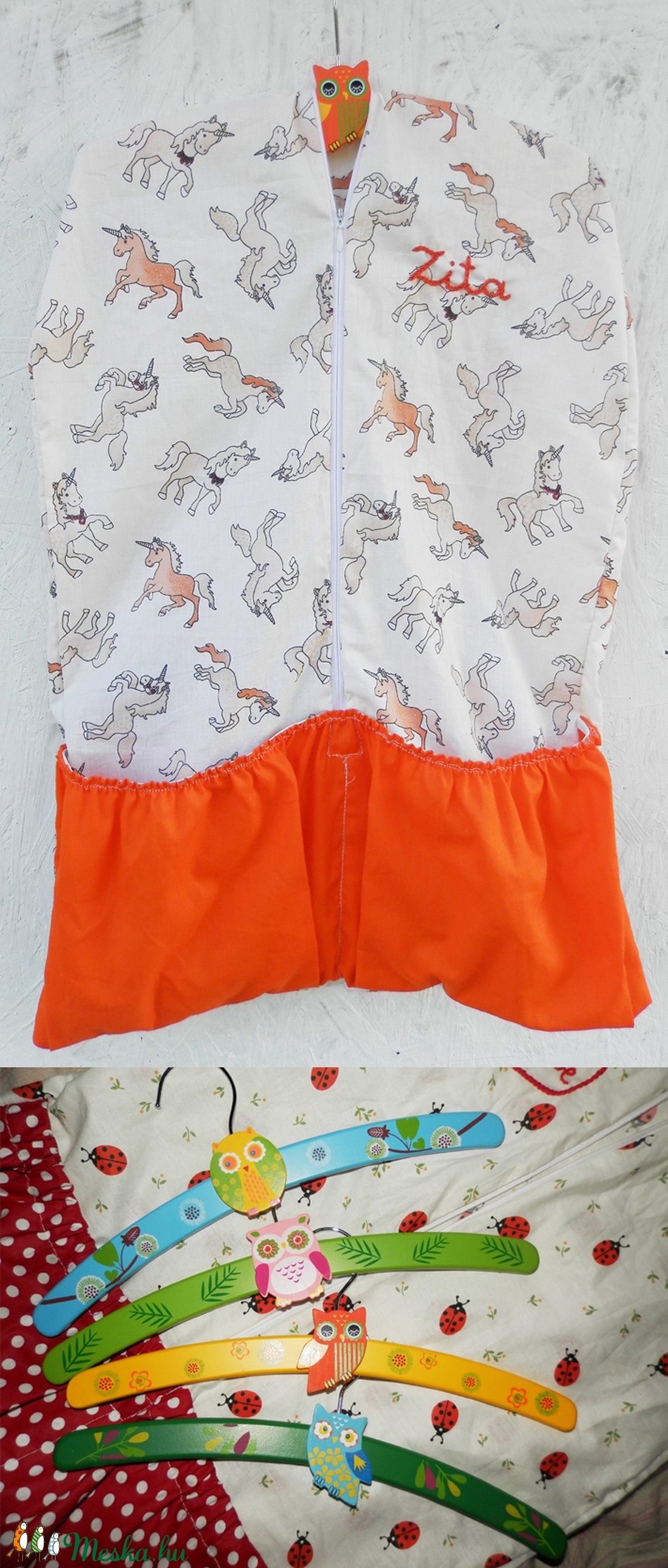 Ovis zsák több színben baglyos fa vállfával, óvodai zsák -  - Meska.hu