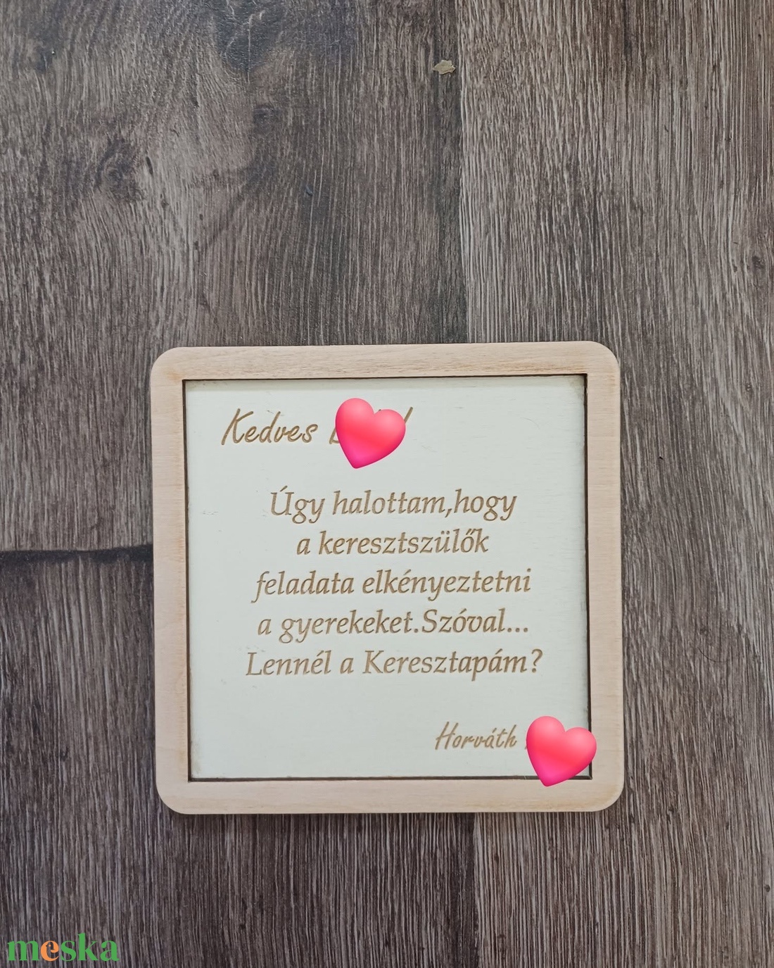Keresztszülő felkérő ajándék - baba - mama - keresztelő kellékek - keresztszülő felkérő - Meska.hu