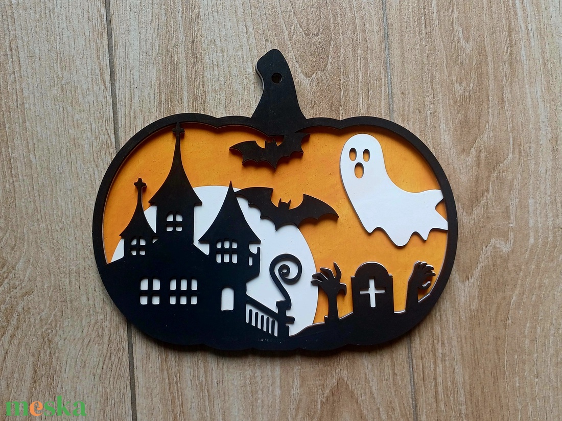 Halloween ajtódísz - otthon & életmód - dekoráció - halloween - halloweeni ajtódíszek és ablakdíszek - Meska.hu