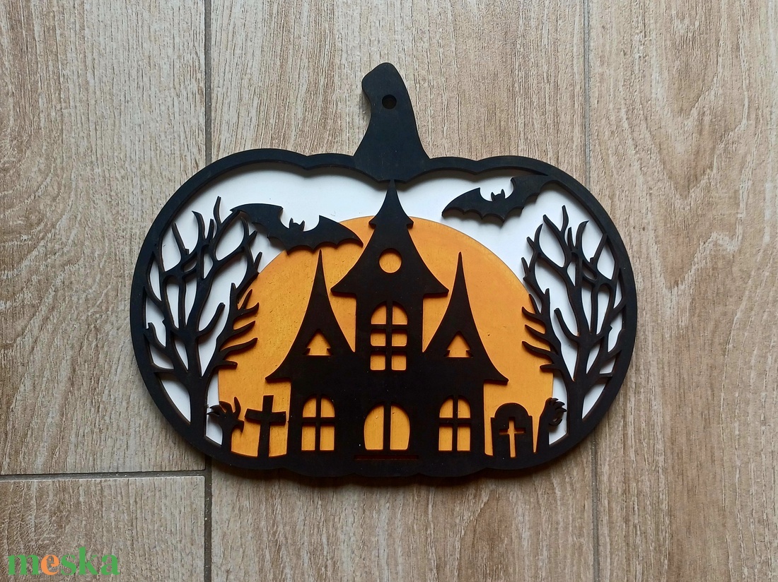 Halloween ajtódísz - otthon & életmód - dekoráció - halloween - halloweeni ajtódíszek és ablakdíszek - Meska.hu