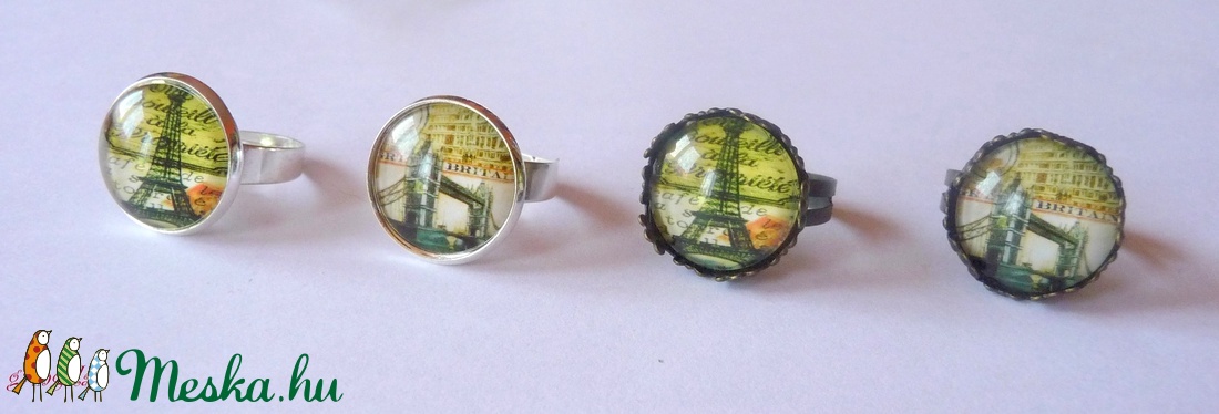 Párizsi romantika gyűrű - ékszer - gyűrű - Meska.hu