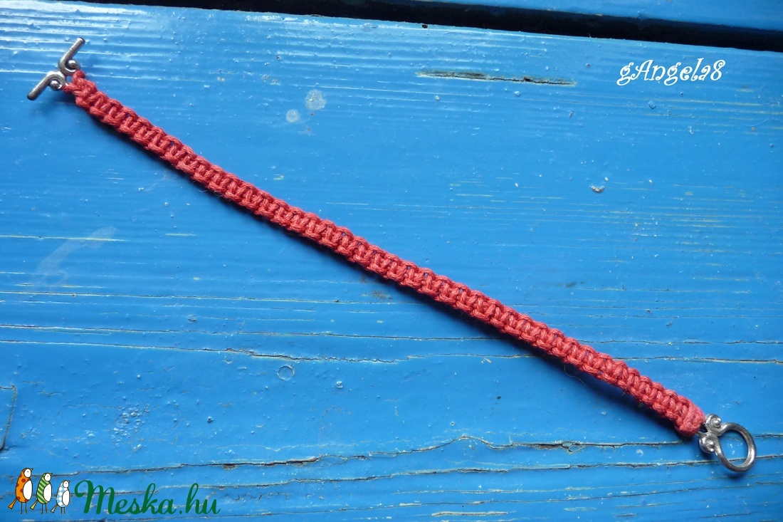 Piros makramé karkötő -  - Meska.hu