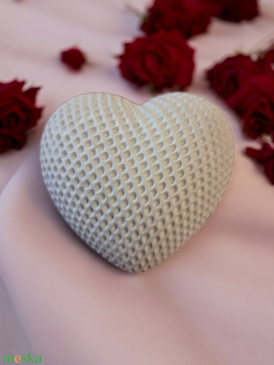 Gipsz szív  - otthon & életmód - dekoráció - dísztárgy - Meska.hu