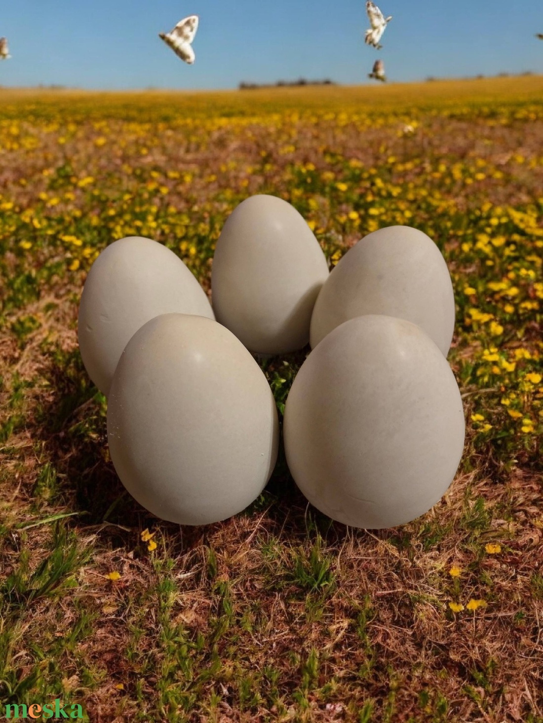 Gipsz tojások (5db) - kellékek & szerszámok - dekorációs kellékek - figurák - Meska.hu