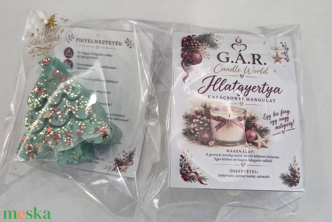 Karácsonyfa illatgyertya - karácsony - karácsonyi lakásdekoráció - karácsonyi illatgyertya, mécses - Meska.hu