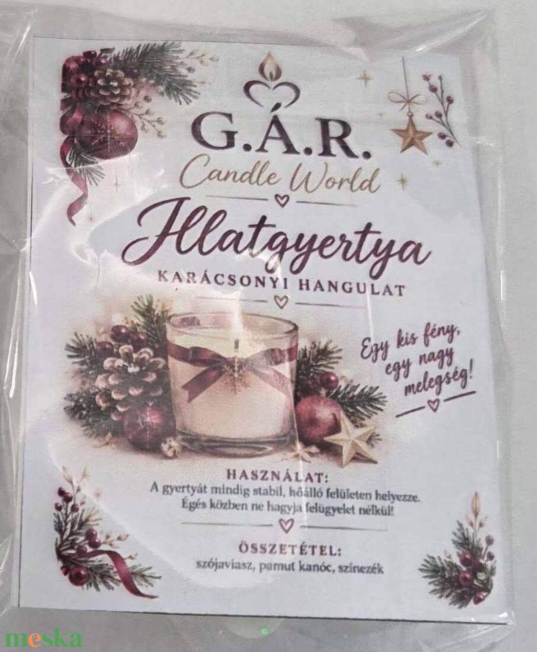hópehely illatgyertya - karácsony - karácsonyi lakásdekoráció - karácsonyi illatgyertya, mécses - Meska.hu