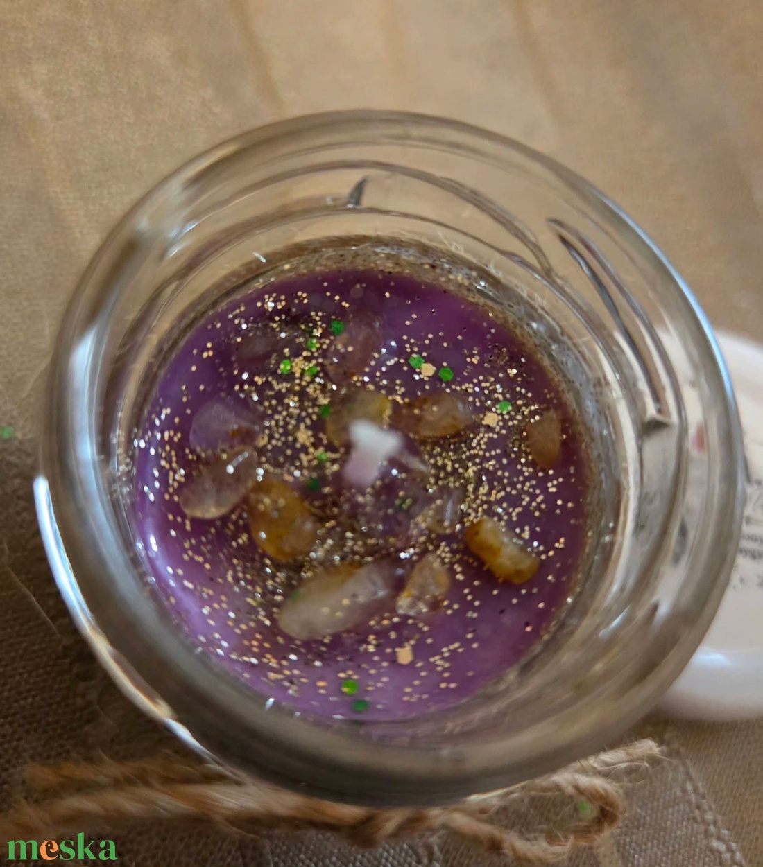 Mini karácsonyi ásványgyertya  - otthon & életmód - gyertya, illat, aroma - gyertya - Meska.hu