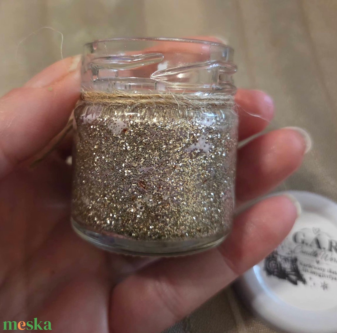 Mini karácsonyi ásványgyertya  - otthon & életmód - gyertya, illat, aroma - gyertya - Meska.hu