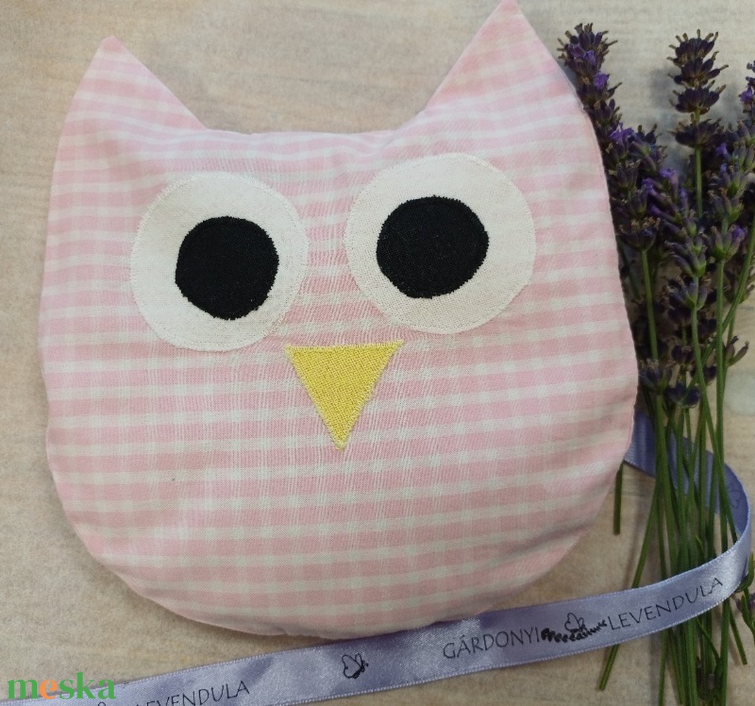 Rózsaszín bagoly levendula alvópárna gyerekeknek, ovis alvóka, tiniknek, felnőtteknek - játék & sport - ovis felszerelés - egyéb ovis kiegészítő - Meska.hu