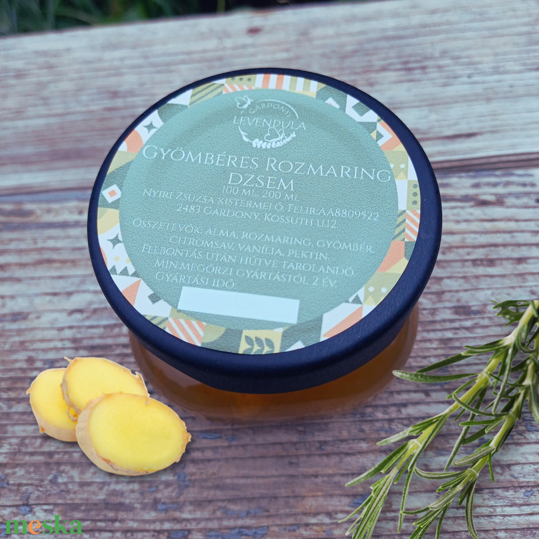 Gyömbéres rozmaring dzsem - élelmiszer - lekvár - Meska.hu Gyömbéres rozmaring dzsem - élelmiszer - lekvár - Meska.hu