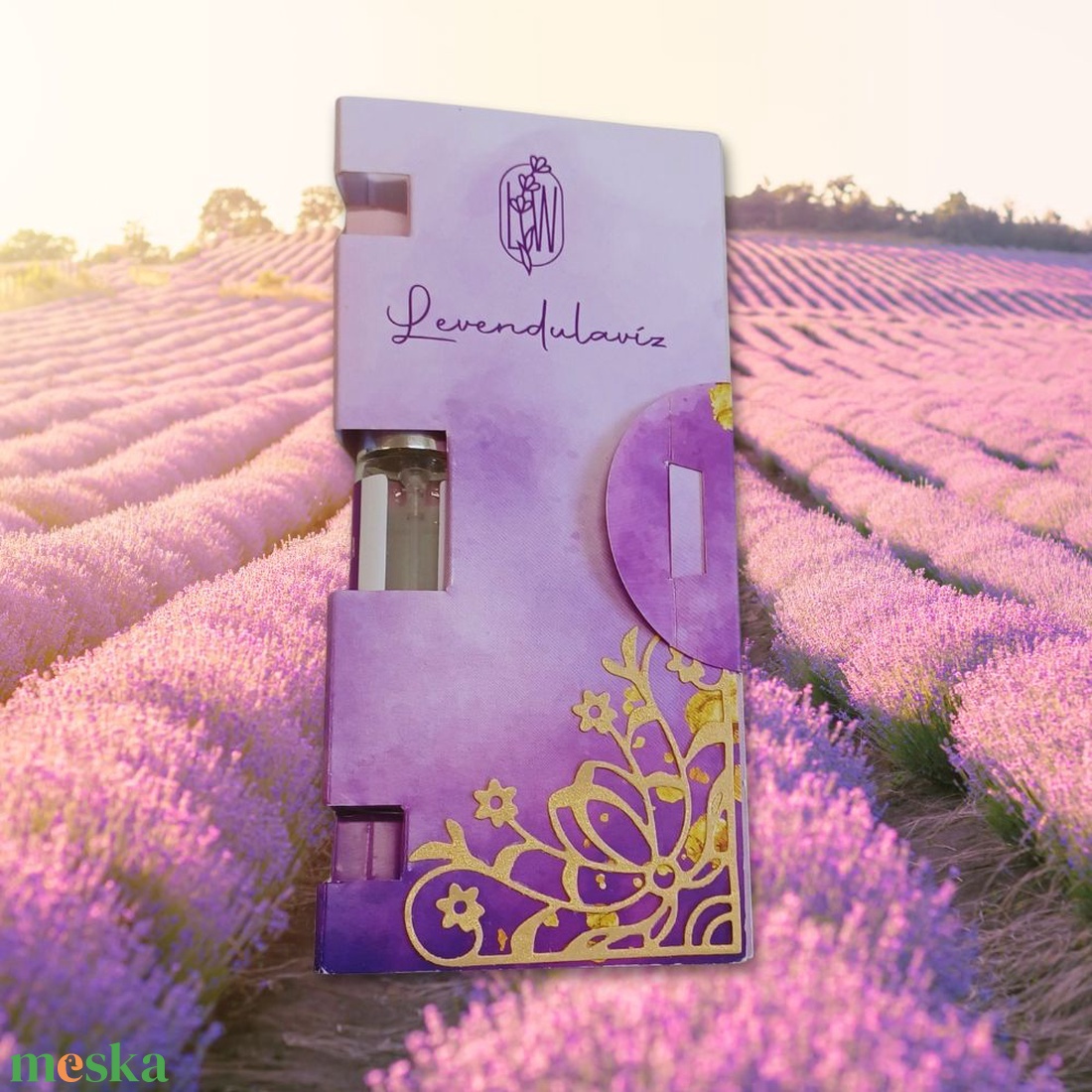 Levendulaolaj elegáns golyós üvegcsében - esküvő - emlék & ajándék - köszönőajándék - Meska.hu