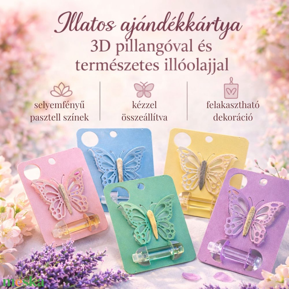 Illatos 3D kártya - otthon & életmód - papír, írószer - ajándékozás kellékei - képeslap, üdvözlőlap - Meska.hu