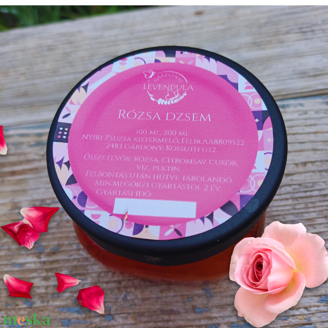 Mini dzsem rózsaszín díszdobozban - esküvő - emlék & ajándék - köszönőajándék - Meska.hu