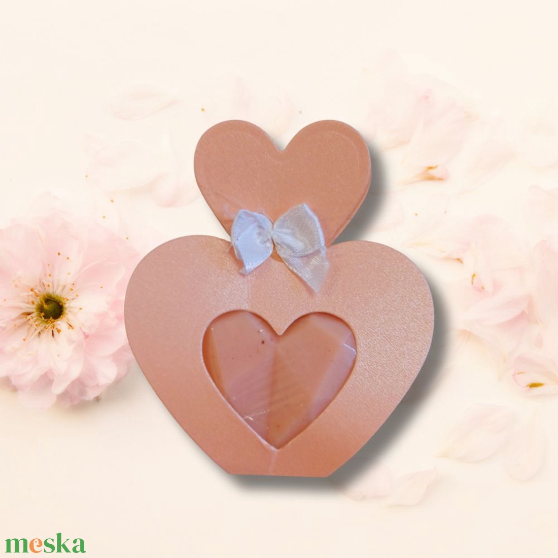 Köszönetajándék gyémántos szív illatviasz dísz dobozkában - esküvő - emlék & ajándék - köszönőajándék - Meska.hu