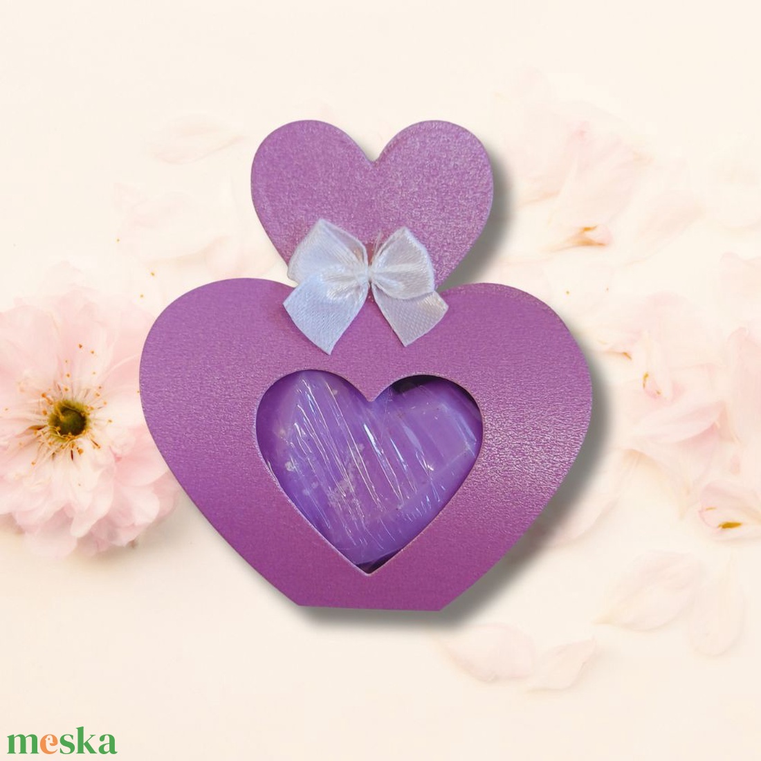 Köszönetajándék gyémántos szív illatviasz dísz dobozkában - esküvő - emlék & ajándék - köszönőajándék - Meska.hu