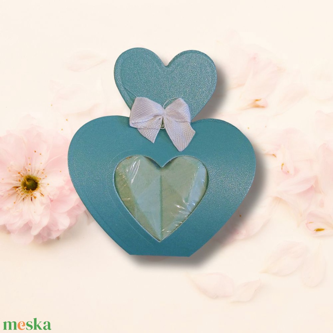 Köszönetajándék gyémántos szív illatviasz dísz dobozkában - esküvő - emlék & ajándék - köszönőajándék - Meska.hu