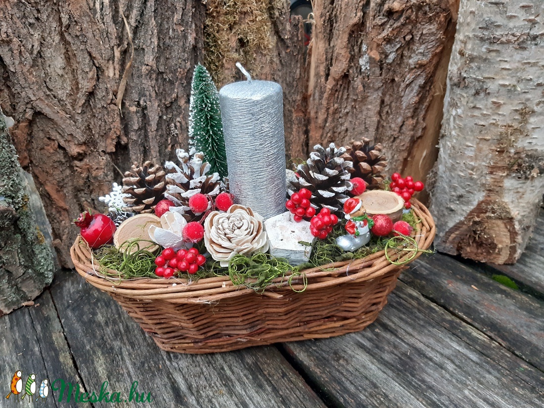 Hagyományos karácsony-Adventi dekoráció,  karácsonyi  asztali dísz - karácsony - Meska.hu