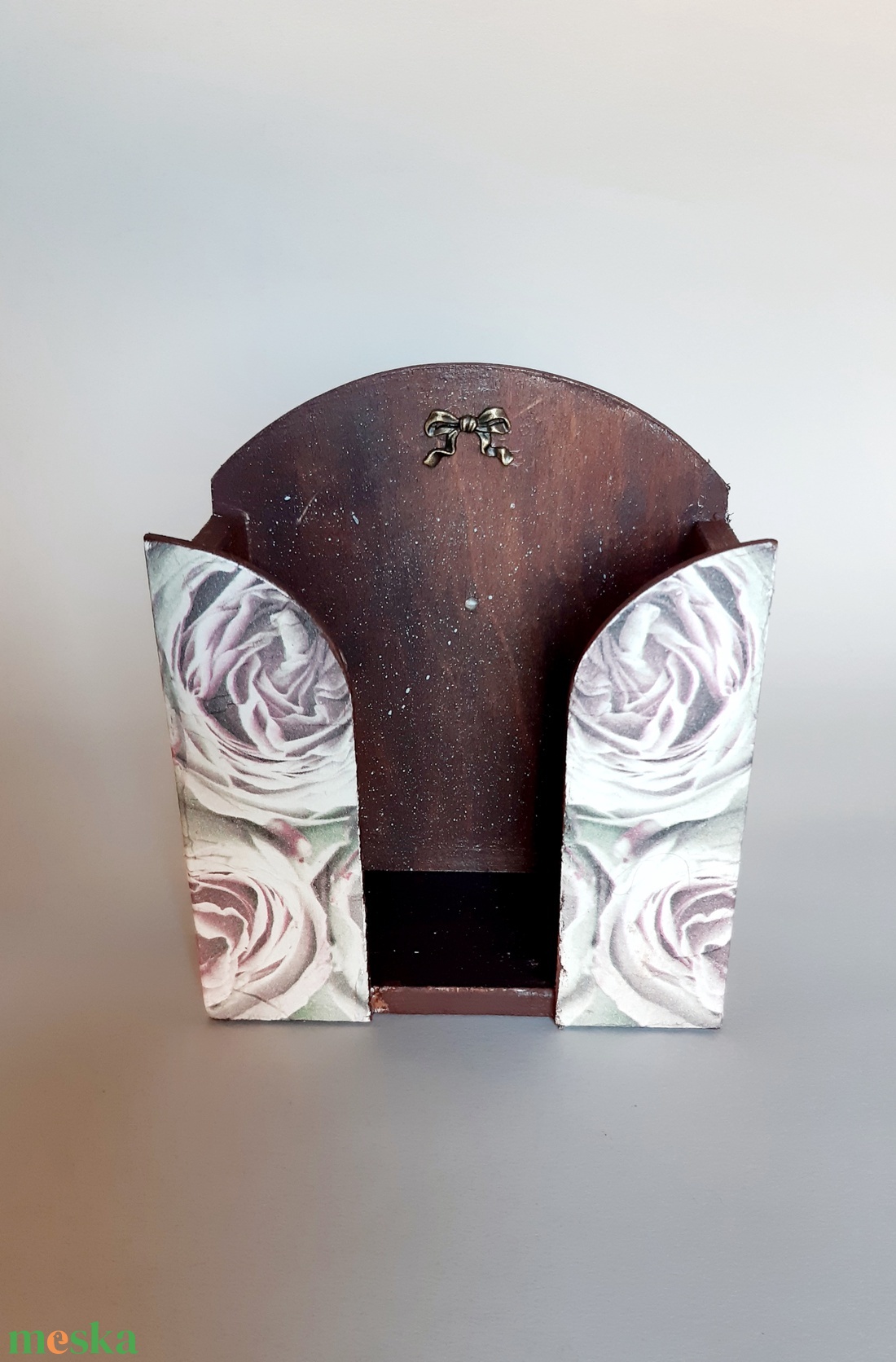 Vintage rózsás - papírzsepi tartó, zsebkendőtartó - otthon & lakás - dekoráció - asztal és polc dekoráció - asztaldísz - Meska.hu