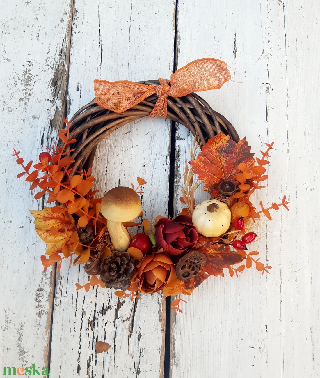 Isten hozott Ősz!- termés koszorú, ajtódísz, őszi koszorú Azonnal vihető! - otthon & életmód - dekoráció - ajtó- és ablak dekoráció - ajtódísz & kopogtató - Meska.hu