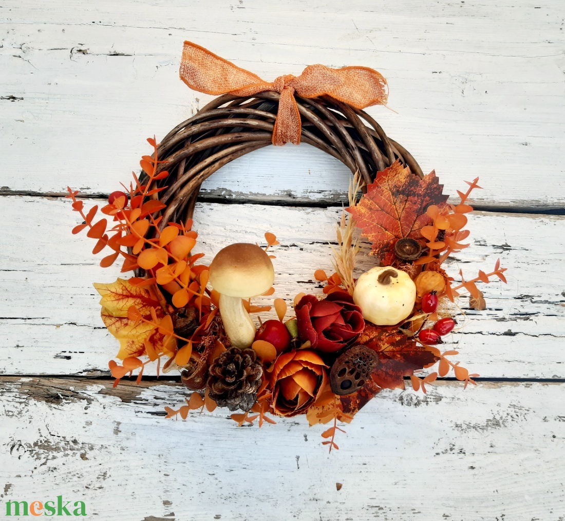 Isten hozott Ősz!- termés koszorú, ajtódísz, őszi koszorú Azonnal vihető! - otthon & életmód - dekoráció - ajtó- és ablak dekoráció - ajtódísz & kopogtató - Meska.hu