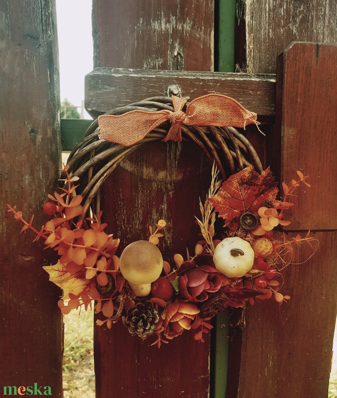 Isten hozott Ősz!- termés koszorú, ajtódísz, őszi koszorú Azonnal vihető! - otthon & életmód - dekoráció - ajtó- és ablak dekoráció - ajtódísz & kopogtató - Meska.hu