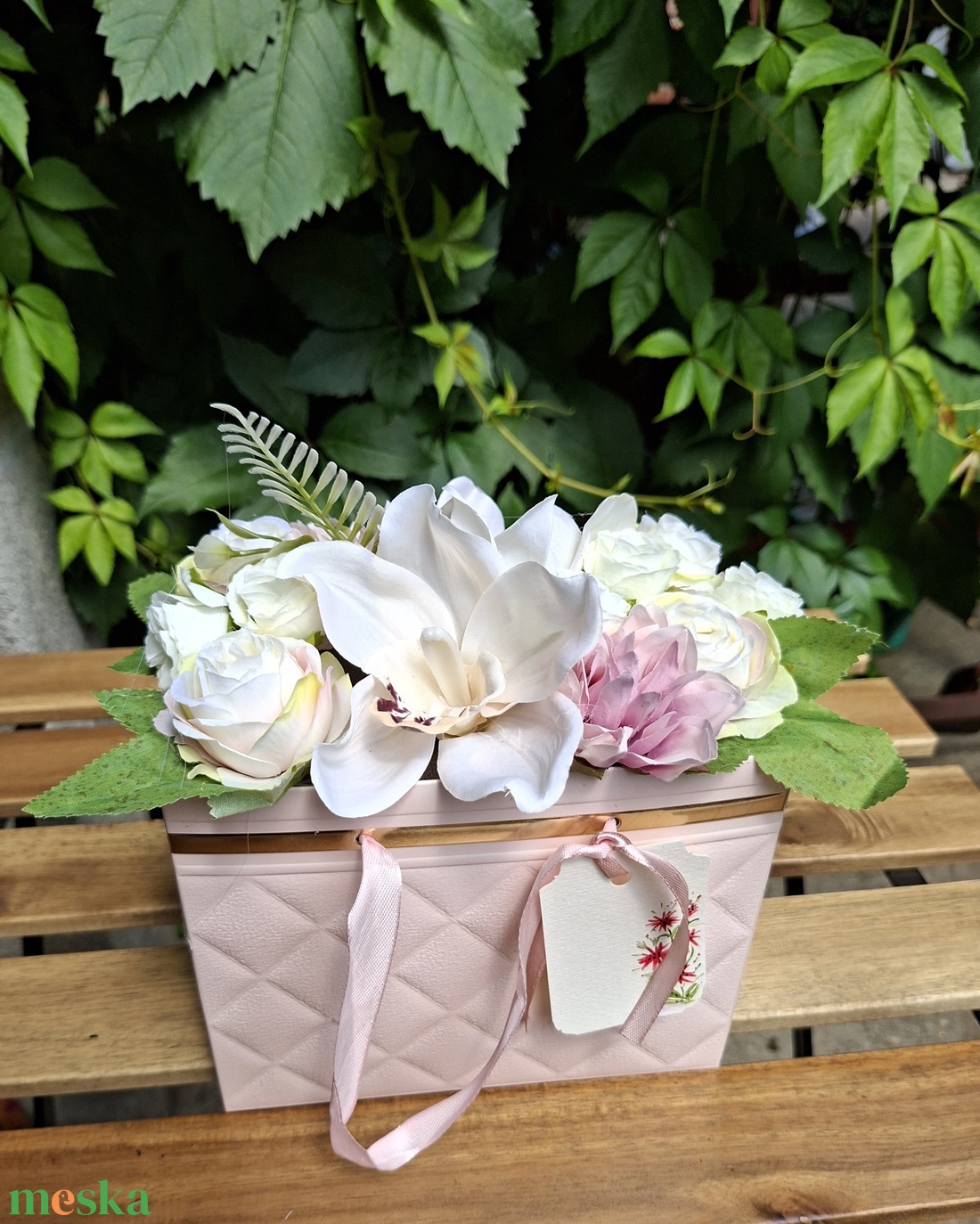 Különleges pillanat- Orchideás virágtáska, ünnepi alkalmakra, AZONNAL VIHETŐ! - otthon & életmód - gyertya, illat, aroma - illatzsák - Meska.hu