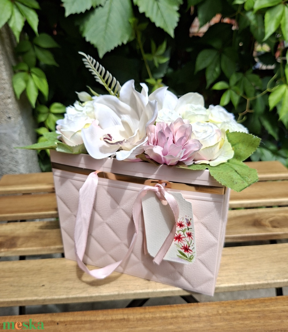 Különleges pillanat- Orchideás virágtáska, ünnepi alkalmakra, AZONNAL VIHETŐ! - otthon & életmód - gyertya, illat, aroma - illatzsák - Meska.hu