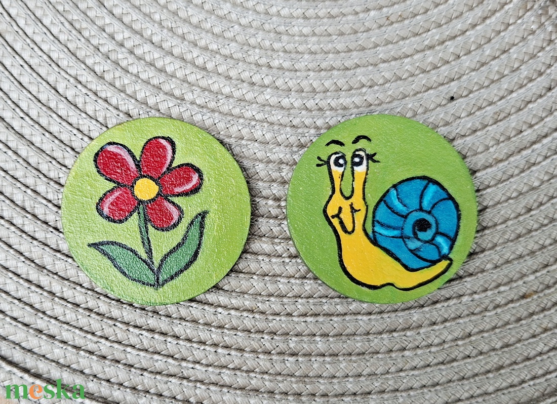 Óvodai jelek- csiga, virág egyedi megrendelésre Lefoglalva! - játék & sport - ovis felszerelés - óvodai jelek - Meska.hu