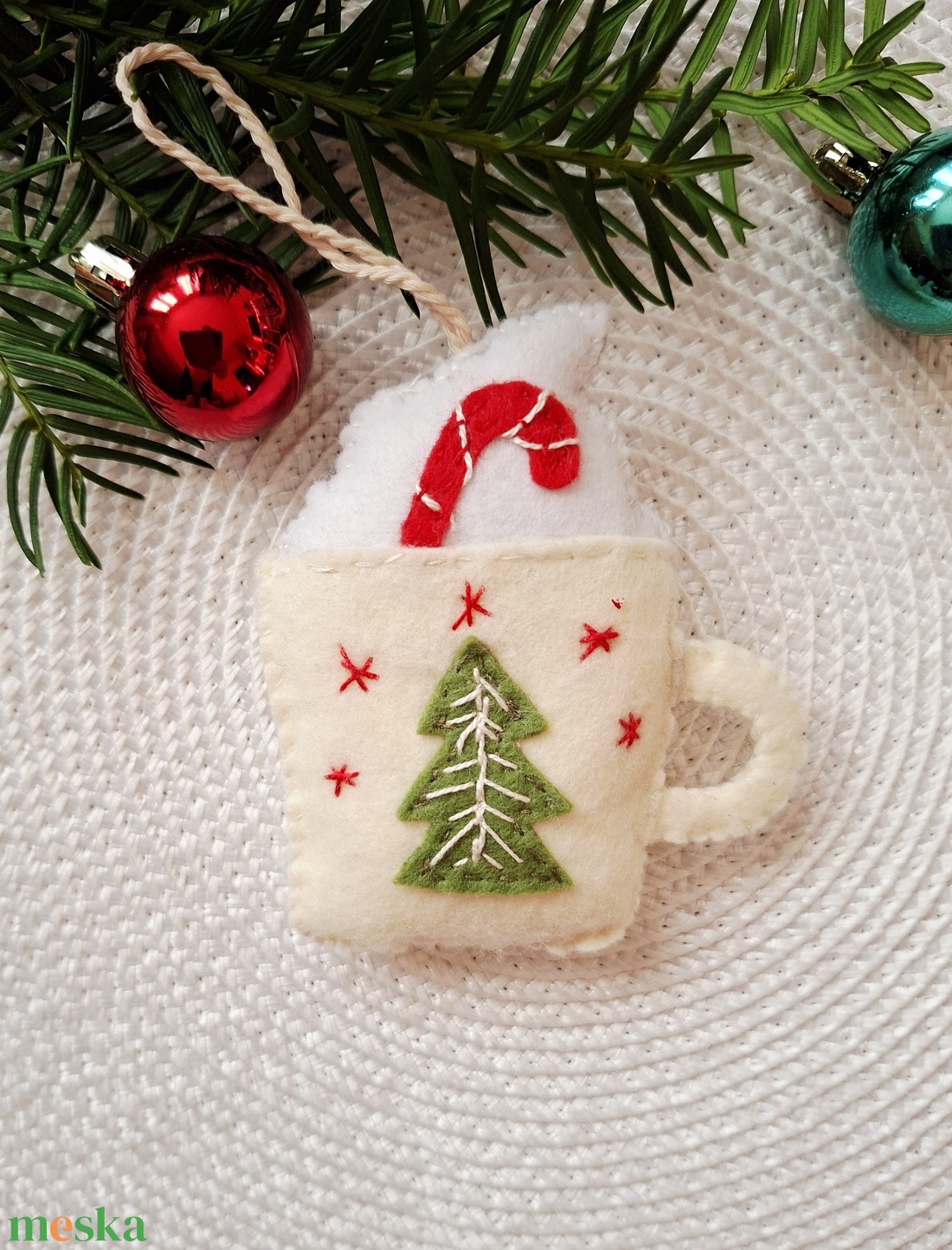 Karácsonyi kávés bögrék-karácsonyfadísz, ajándékkísérő, dekoráció - karácsony - karácsonyi lakásdekoráció - karácsonyfadíszek - Meska.hu