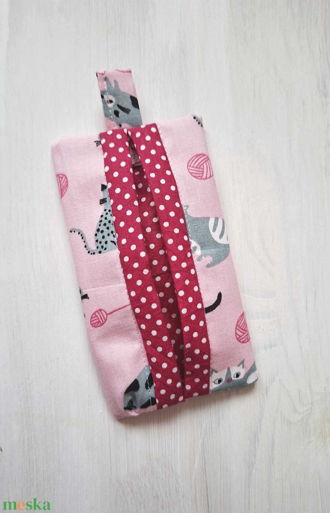 Cicás textil papírzsepitartó - táska & tok - uzsonna- & ebéd tartó - szendvics csomagoló - Meska.hu