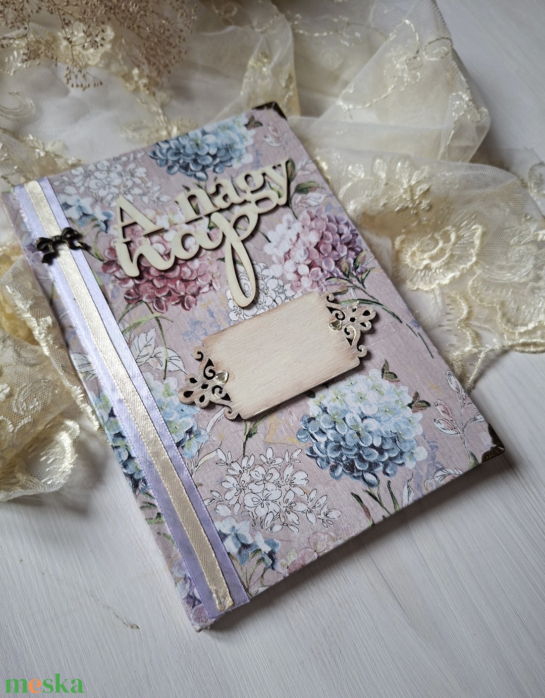 A nagy nap-Esküvői napló, vintage vendégkönyv A5,  Azonnal vihető! - esküvő - emlék & ajándék - vendégkönyv - Meska.hu