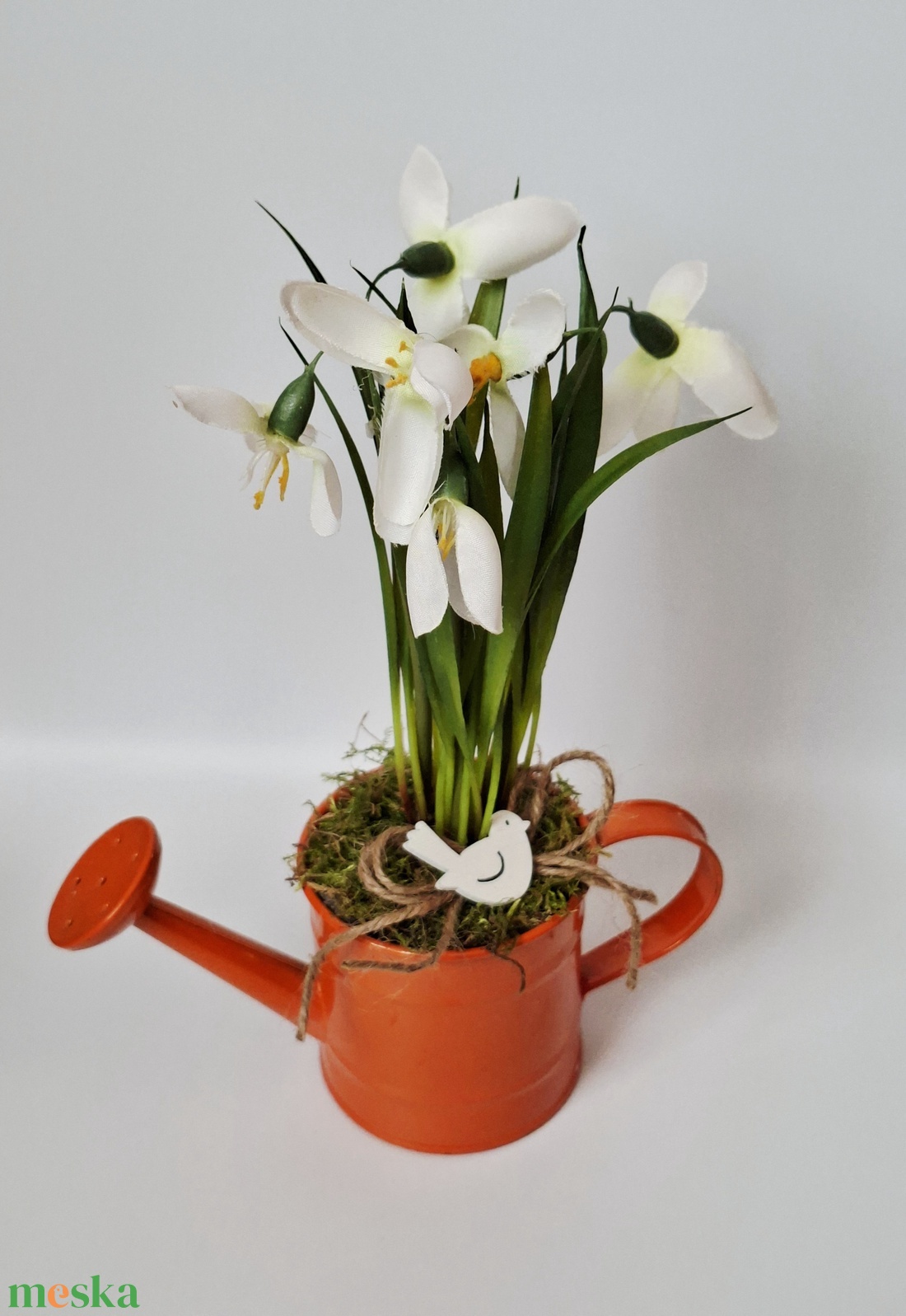 Gyere Tavasz! Hóvirágos  kanna- tavaszi dekoráció, asztaldísz, húsvéti dísz - ünnepi díszek, dekorációk - húsvéti díszek és dekorációk - húsvéti asztaldíszek - Meska.hu