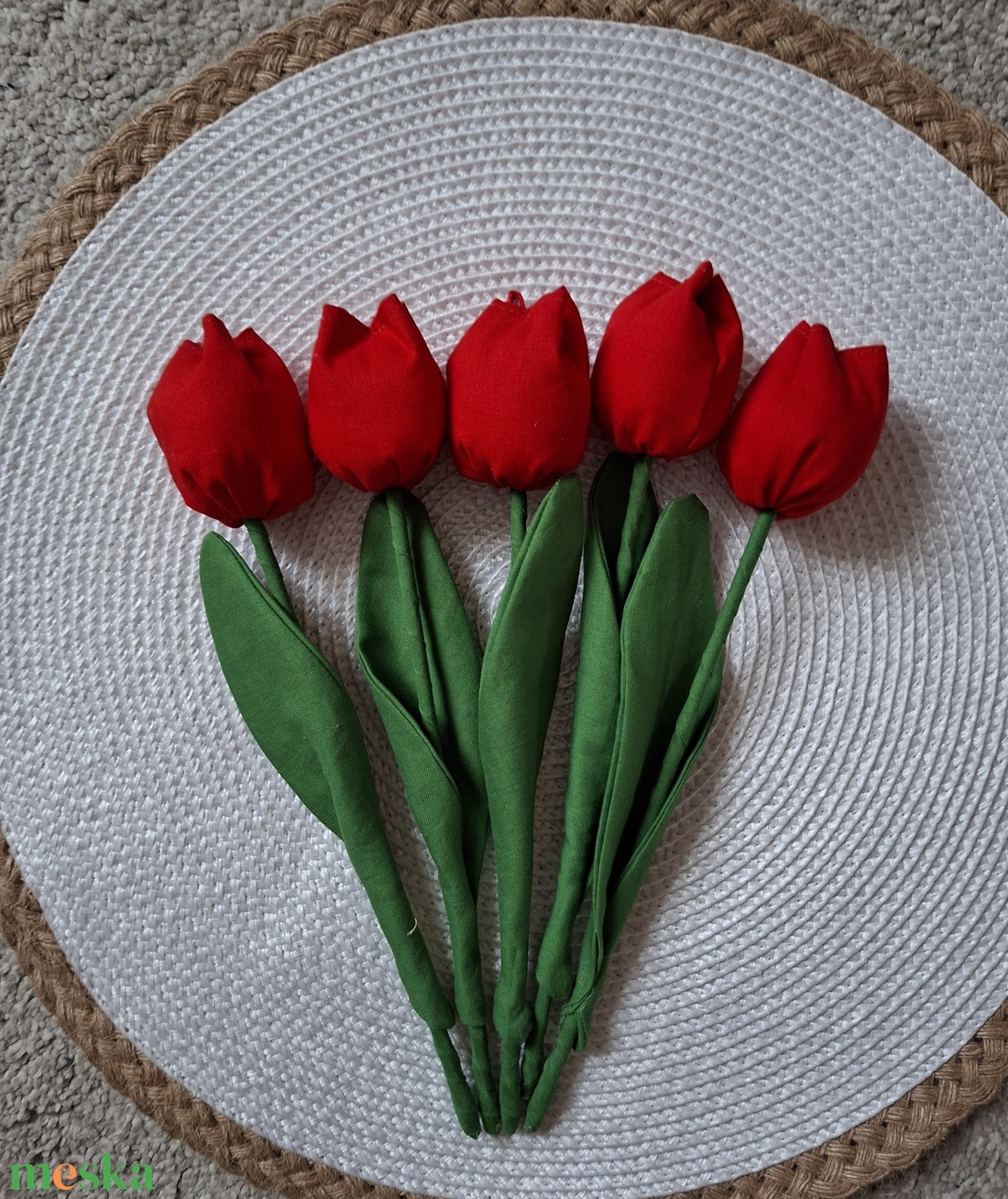 LEFOGLALVA -Textil tulipános csomag -tulipánok és koszorú rendelésre - otthon & életmód - dekoráció - ajtó- és ablak dekoráció - ajtódísz & kopogtató - Meska.hu